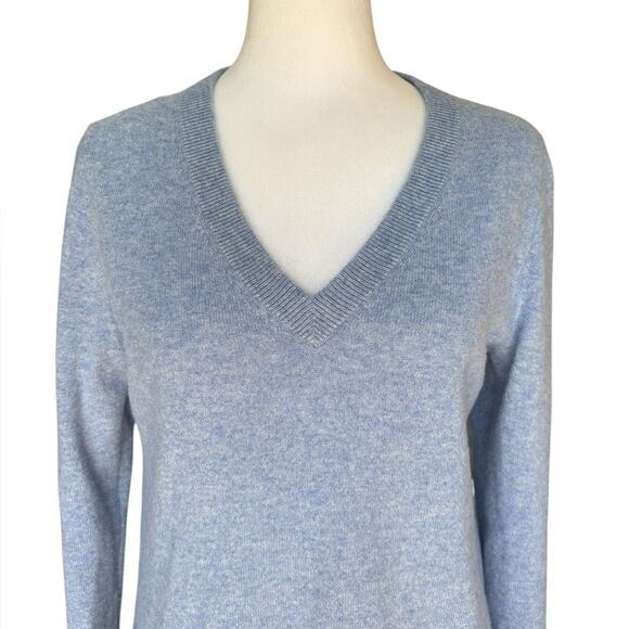 J Crew Cashmere Sweater Light Blue V Neck Womens Size Small - Picture 5 of 9